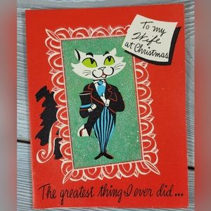 🎅🏼 RARE 1940s Vintage Funny Naughty Christmas Card - Bundle to Save $ 🎅🏼